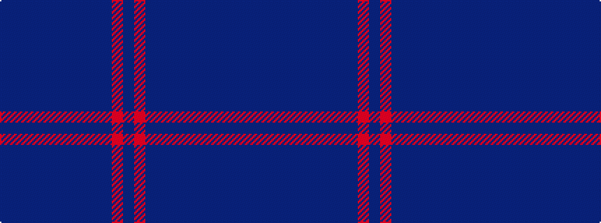 idealised woven sample of pattern BBBBBBBBBBRB