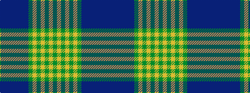 idealised woven sample of pattern BBBBBBBGYGYGYG