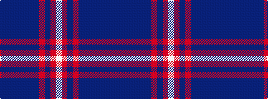 idealised woven sample of pattern BBBBBBBRBRW