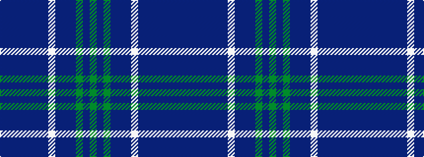 idealised woven sample of pattern BBBBBBBWBBBGBG