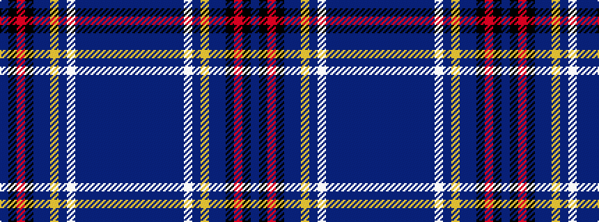 idealised woven sample of pattern BBBBBBBWBYBBKRKB
