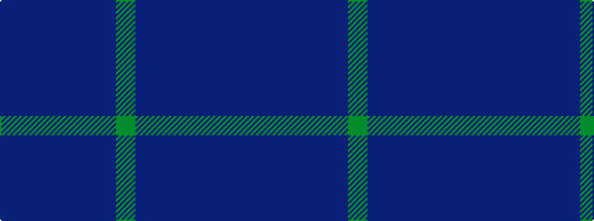 idealised woven sample of pattern BBBBBBG