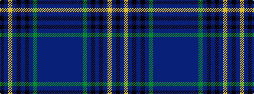 idealised woven sample of pattern BBBBBBGBKBKBYBK