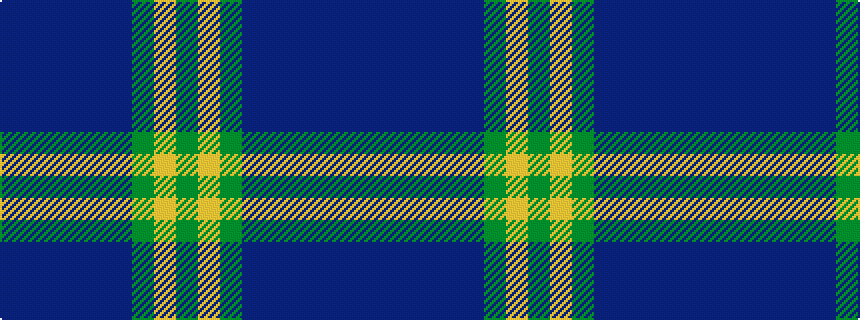 idealised woven sample of pattern BBBBBBGYG
