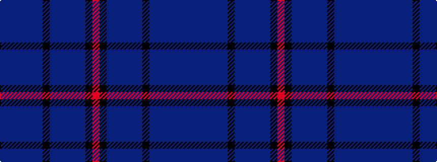 idealised woven sample of pattern BBBBBBKBBBBBKR