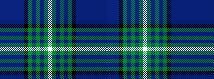 idealised woven sample of pattern BBBBBBKGBGBGW