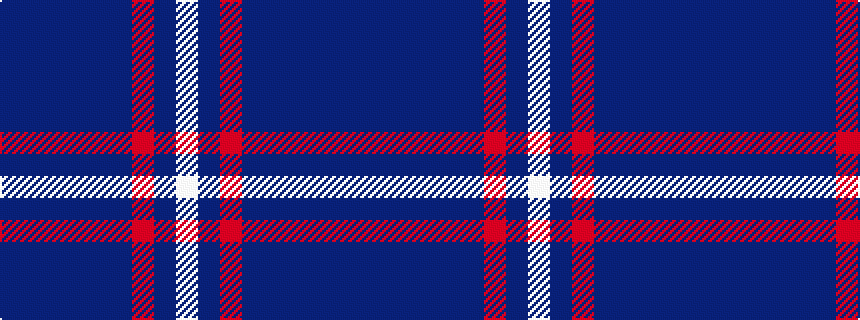 idealised woven sample of pattern BBBBBBRBW