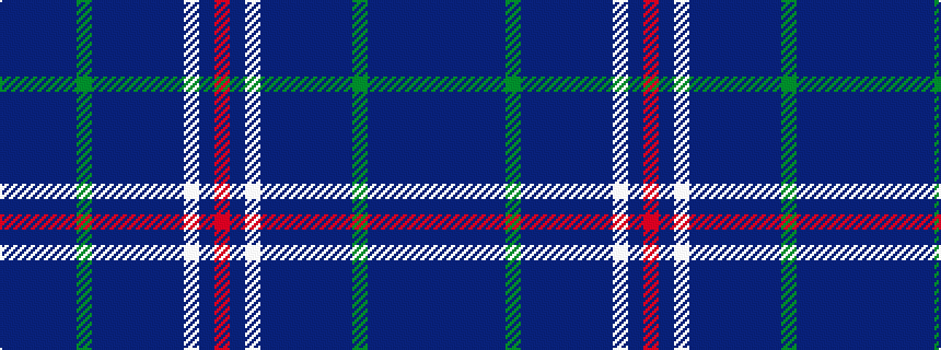 idealised woven sample of pattern BBBBBGBBBBBBWBR