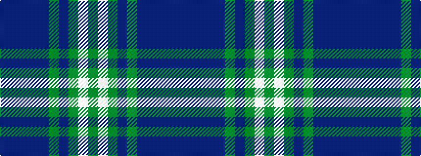 idealised woven sample of pattern BBBBBGBGWG