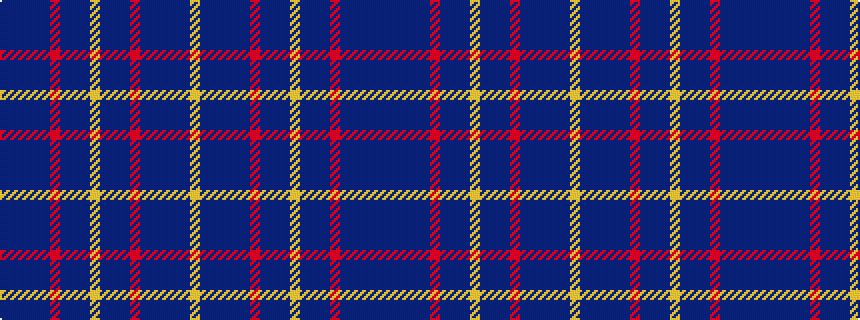 idealised woven sample of pattern BBBBBRBBBYBBBRBBBBBY