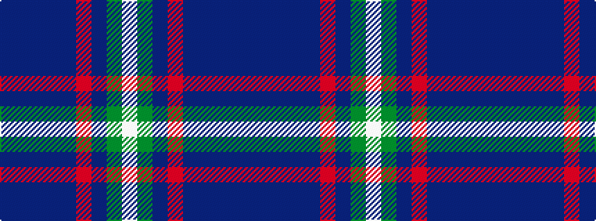 idealised woven sample of pattern BBBBBRBGW