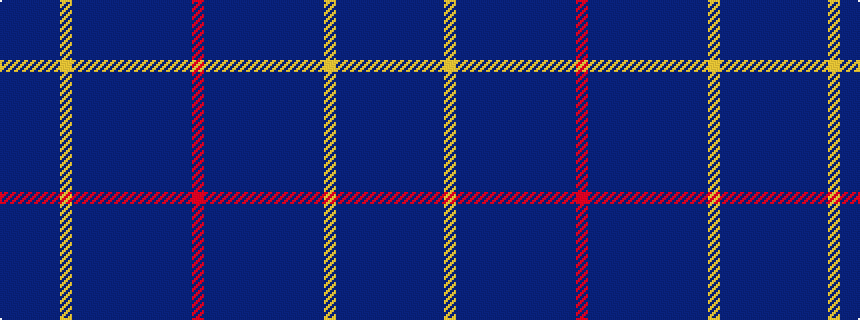 idealised woven sample of pattern BBBBBYBBBBBBBBBBR