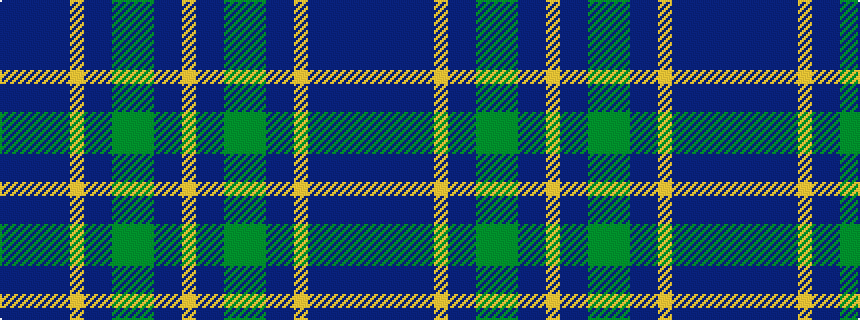 idealised woven sample of pattern BBBBBYBBGGGBBY