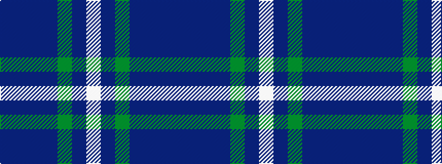 idealised woven sample of pattern BBBBGBW