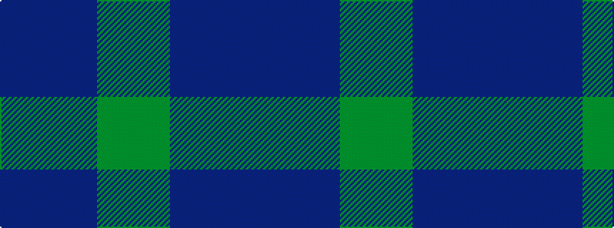 idealised woven sample of pattern BBBBGG