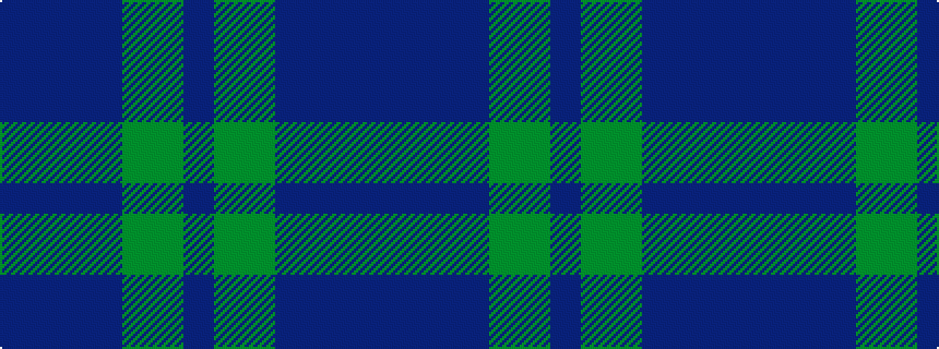idealised woven sample of pattern BBBBGGB