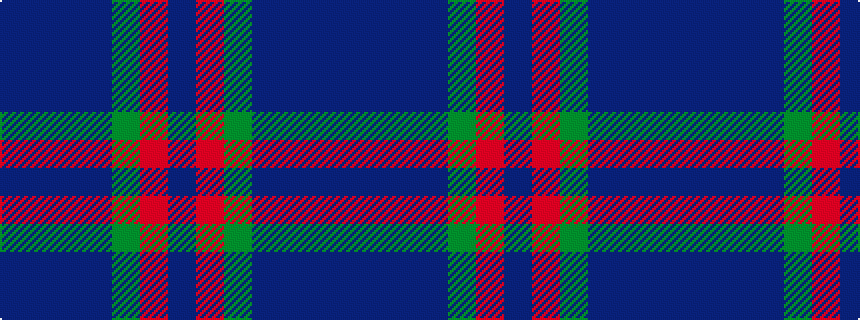 idealised woven sample of pattern BBBBGRB