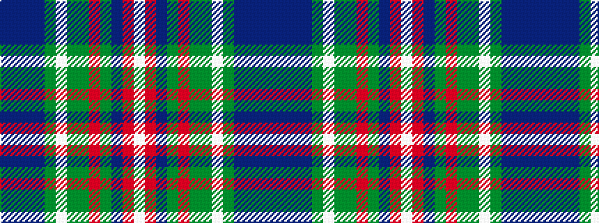 idealised woven sample of pattern BBBBGWGGRGBRW