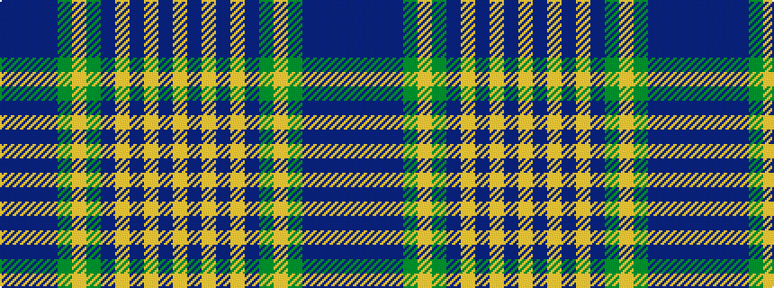 idealised woven sample of pattern BBBBGYGBYBYBY