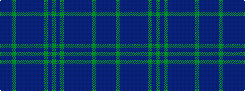 idealised woven sample of pattern BBBGBBBBBBBGBG