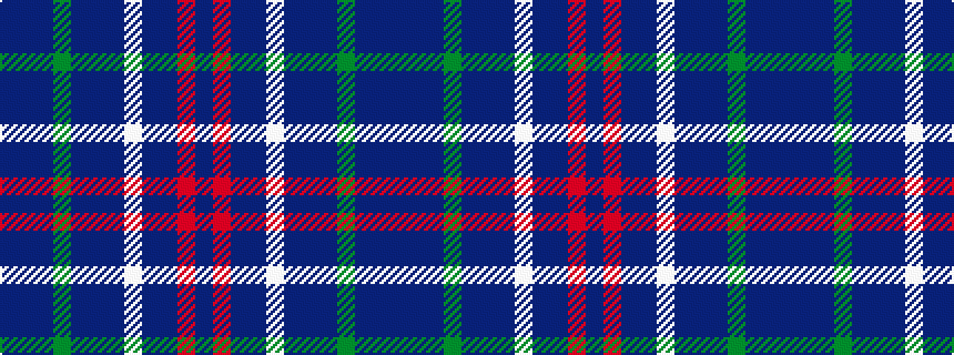 idealised woven sample of pattern BBBGBBBWBBRB