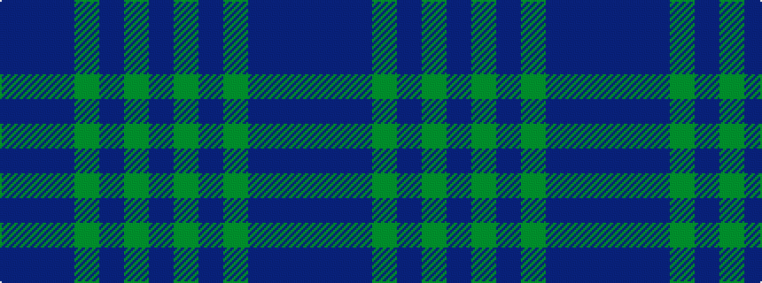idealised woven sample of pattern BBBGBGB