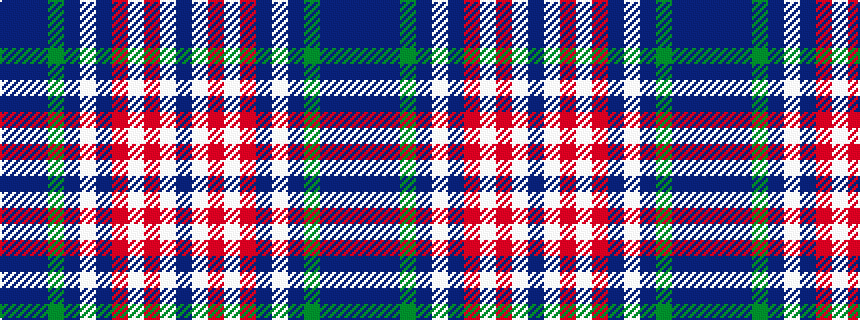 idealised woven sample of pattern BBBGBWBRWRWB