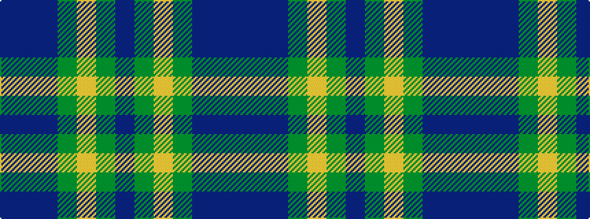 idealised woven sample of pattern BBBGYGB