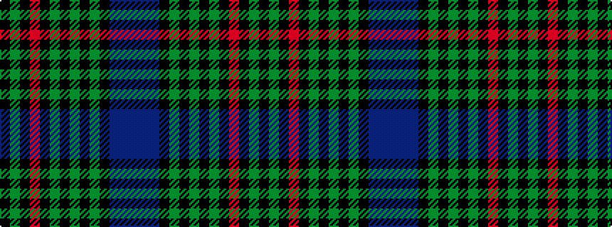 idealised woven sample of pattern BBBKGKGKGKRKGK