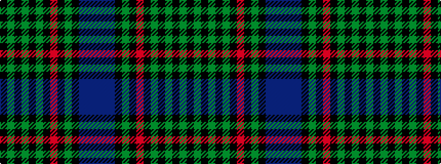 idealised woven sample of pattern BBBKGKRKGKGKGK