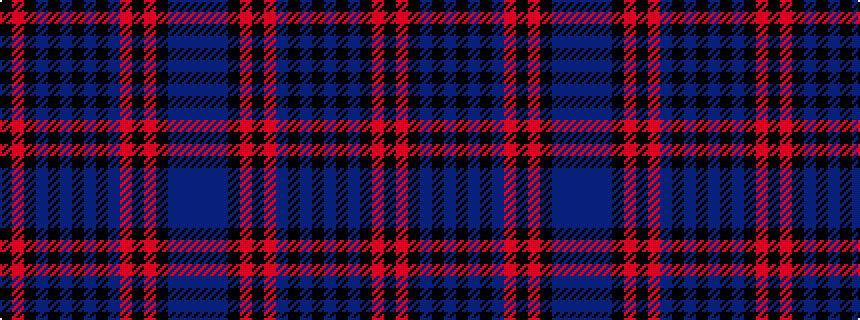idealised woven sample of pattern BBBKRKRBKBKBKBKRK