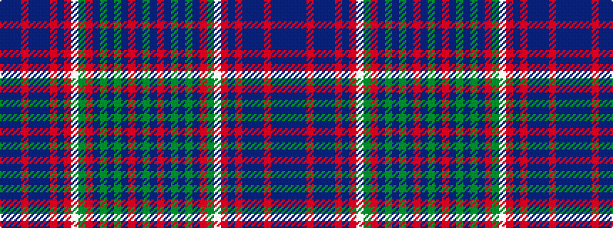 idealised woven sample of pattern BBBRBBBRBRWGRBGBGBRBG