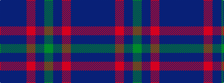 idealised woven sample of pattern BBBRBG