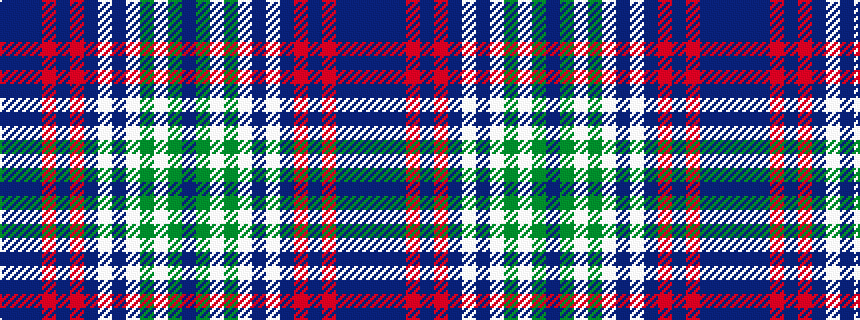 idealised woven sample of pattern BBBRBRBWBWGWGB