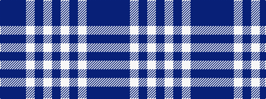 idealised woven sample of pattern BBBWBWB