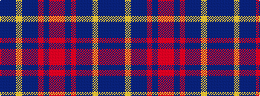 idealised woven sample of pattern BBBYBBBRBRR