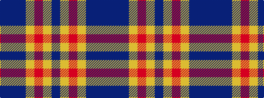 idealised woven sample of pattern BBBYRYB