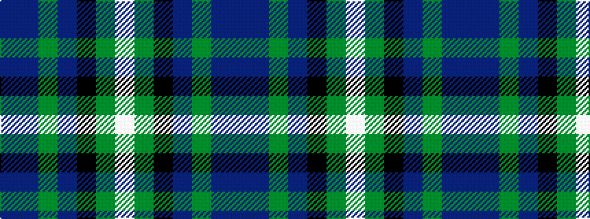 idealised woven sample of pattern BBGBKGW