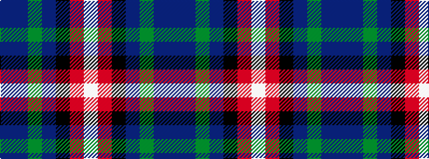 idealised woven sample of pattern BBGBKRW