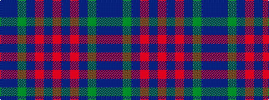 idealised woven sample of pattern BBGBRBR