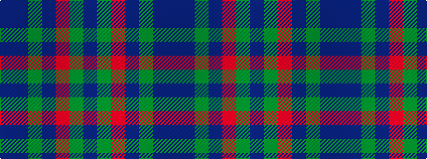 idealised woven sample of pattern BBGBRGB