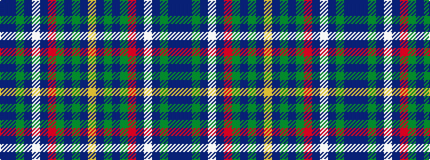 idealised woven sample of pattern BBGBWBRGBGBY
