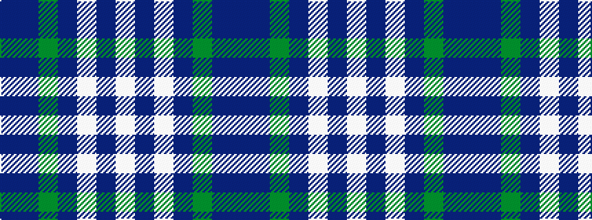 idealised woven sample of pattern BBGBWBW