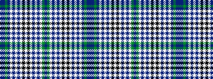 idealised woven sample of pattern BBGBWBWBWKWKWBWBWGB