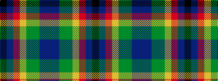 idealised woven sample of pattern BBGGYRBK
