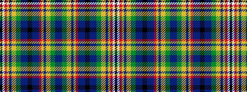 idealised woven sample of pattern BBGGYYBYRBBBKKBBBGGYYBYRWK