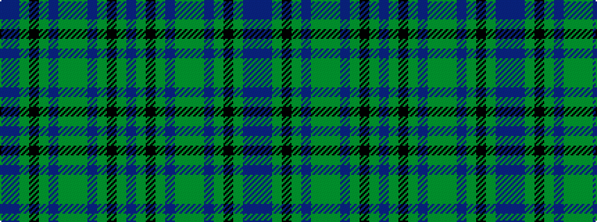 idealised woven sample of pattern BBGKGBGGGBGKGB