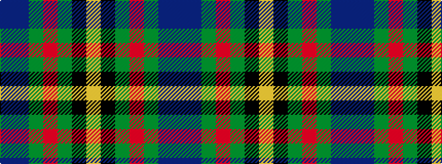 idealised woven sample of pattern BBGRGKY