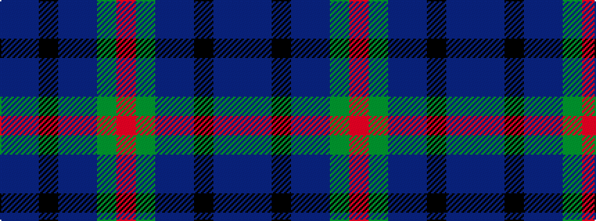 idealised woven sample of pattern BBKBBGR