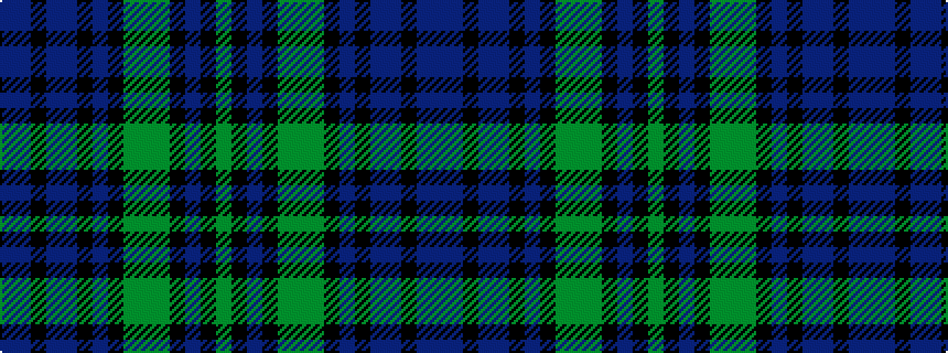 idealised woven sample of pattern BBKBBKBKGGGKBKG